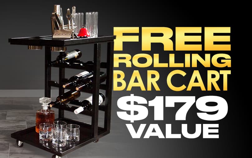 Free Rolling Bar Cart, $179 Value