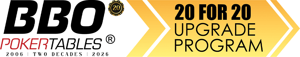 BBO Poker Tables 20th Anniversary Logo